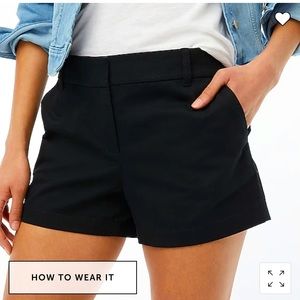 J. Crew Black Chino Shorts